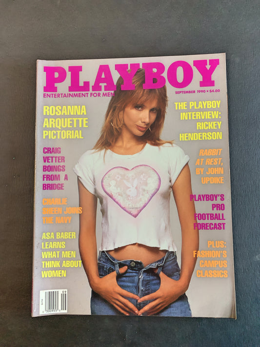 Playboy Magazine September 1990 Rosanna Arquette