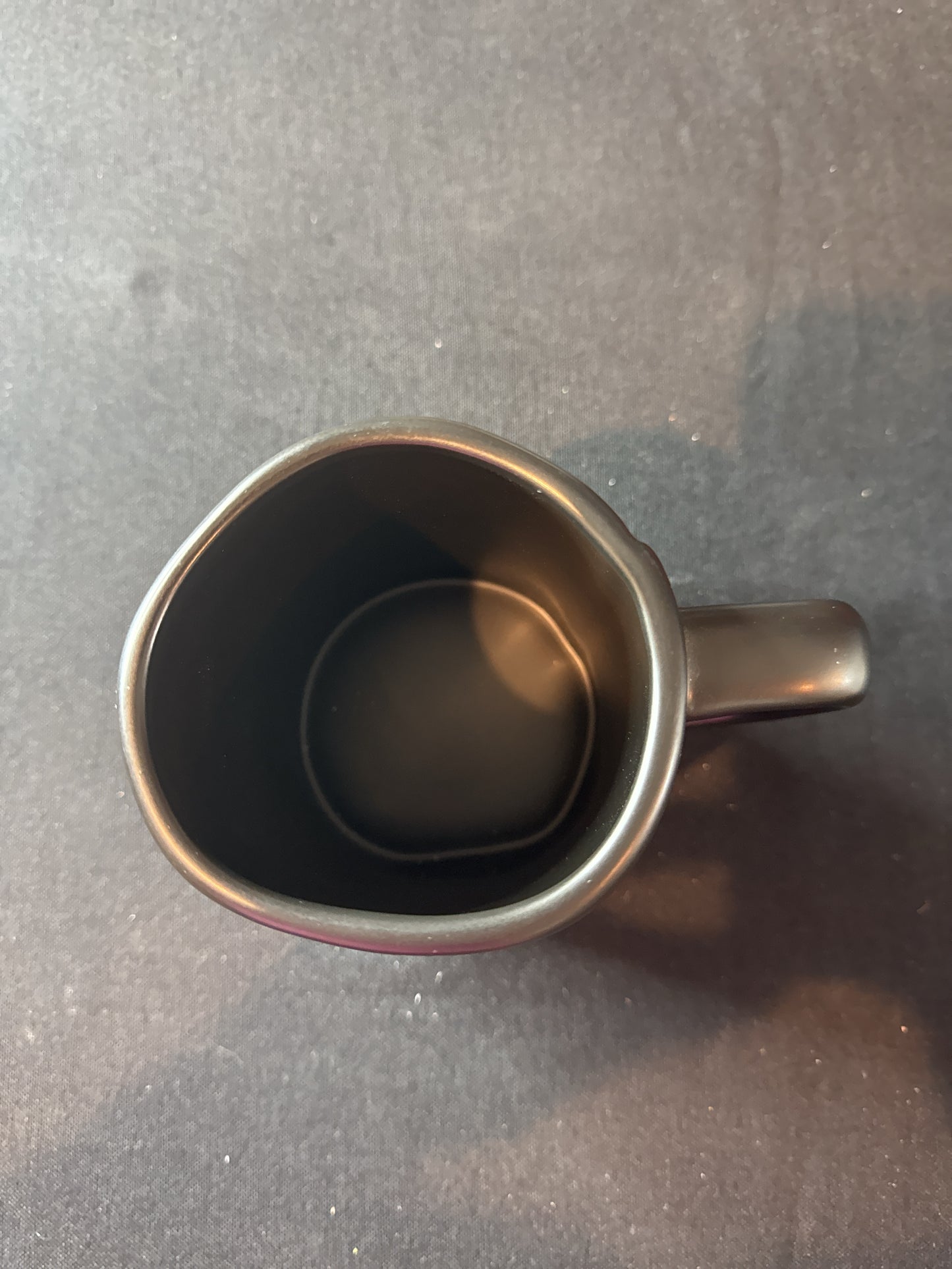 Rae Dunn My Happy Place Large Black Coffee Mug Cup 4.75" Tall New