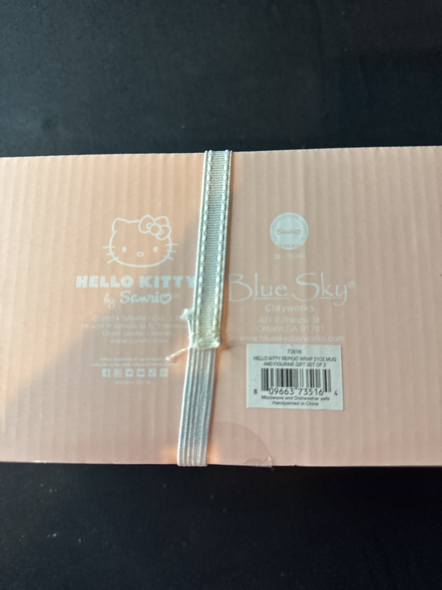 Hello Kitty Large Coffee Mug Cup and Figurine Set by Blue Sky Clayworks New in Box
