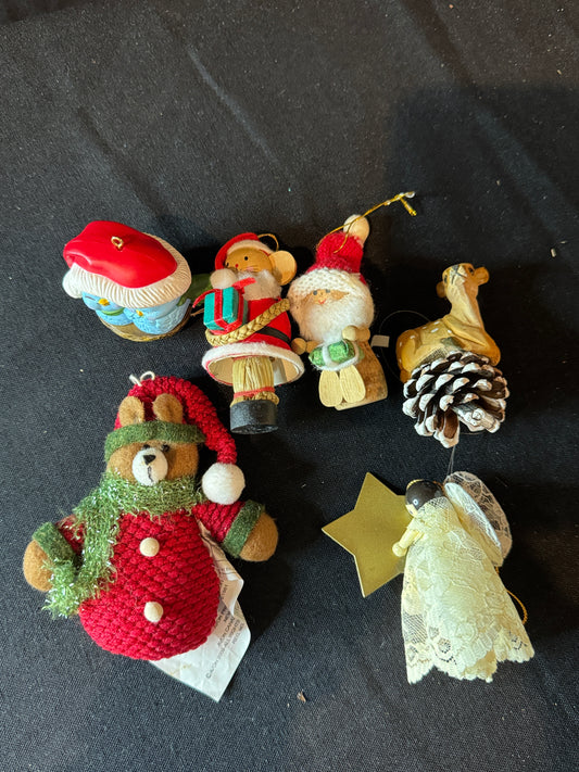 Six (6) Christmas Ornaments Miscellaneous See Pictures