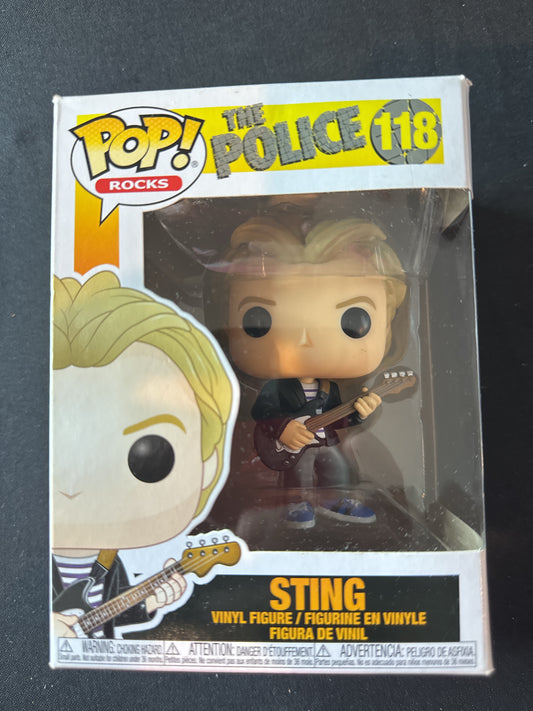 Funko Pop! Rocks The Police #118 Sting Vinyl Figure New In Box