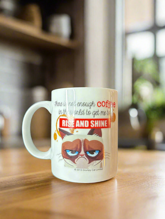 Ganz Grumpy Cat 2013 Vintage Coffee Cup Mug "There is not enough coffee..." 3.75" Tall