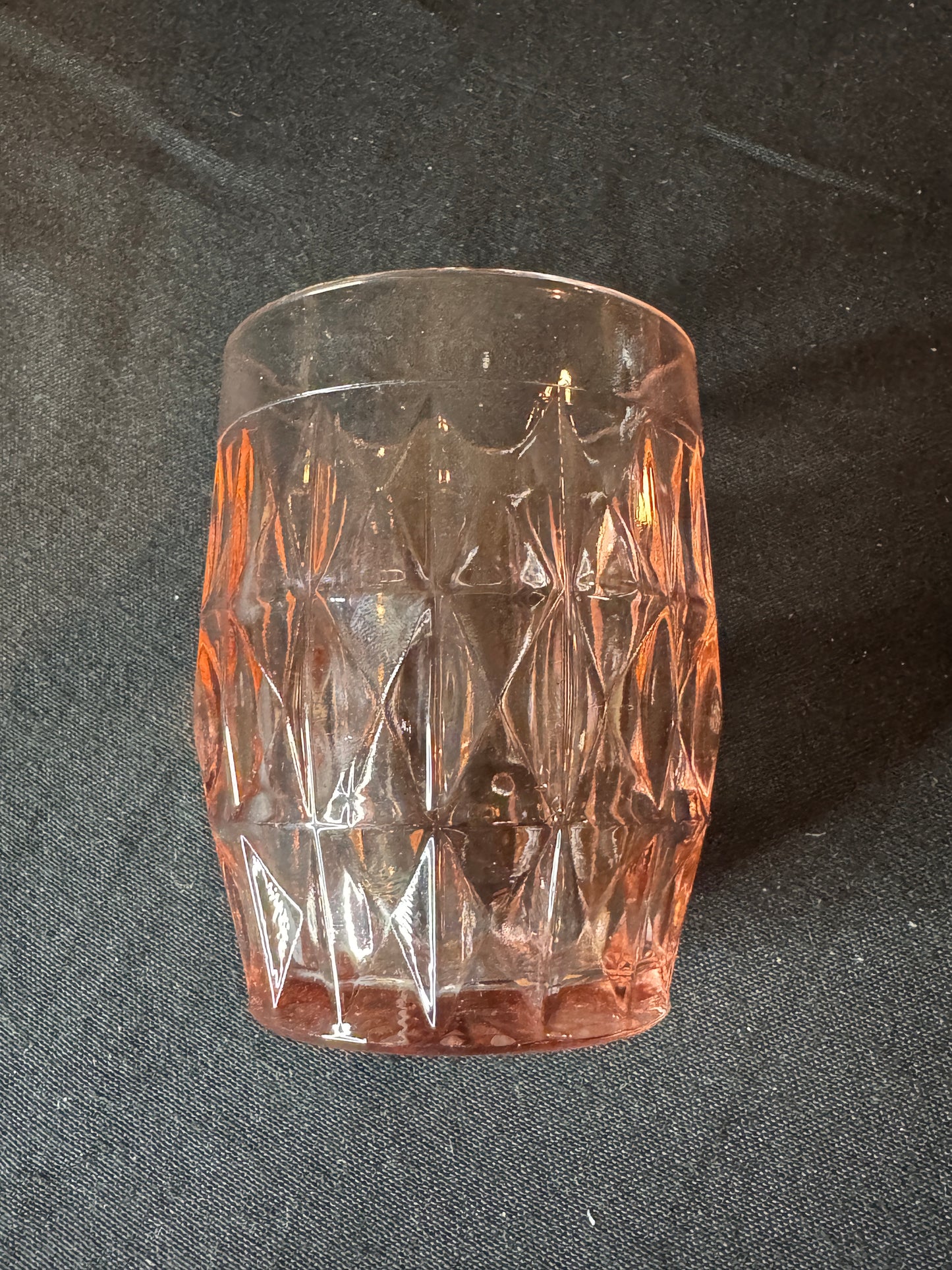 Five (5) Windsor Pink Depression Glass Tumbler 9oz by Jeanette glass 3 7/8" Tall x 3" Wide