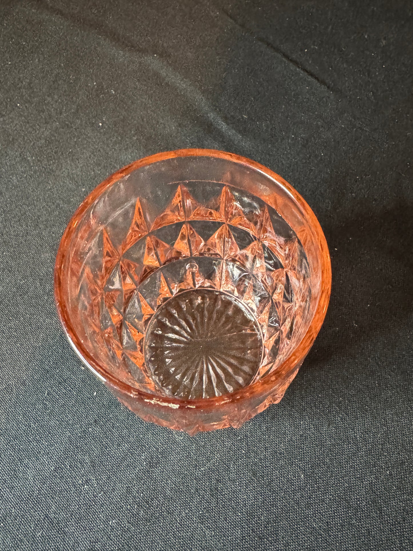 Five (5) Windsor Pink Depression Glass Tumbler 9oz by Jeanette glass 3 7/8" Tall x 3" Wide