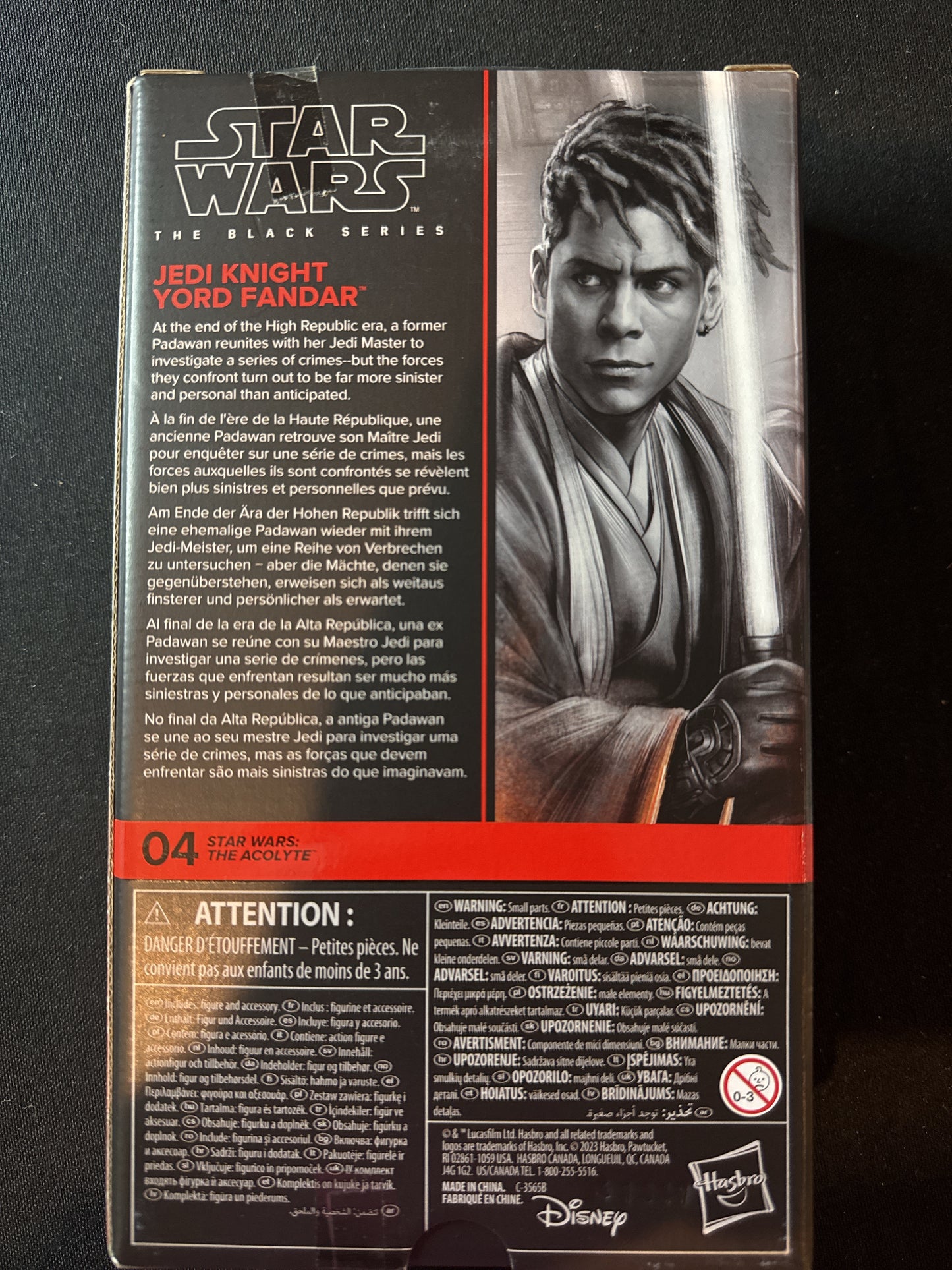 Star Wars Black Series The Acolyte 04 Jedi Knight Yord Fandar 6" Figure New in Box