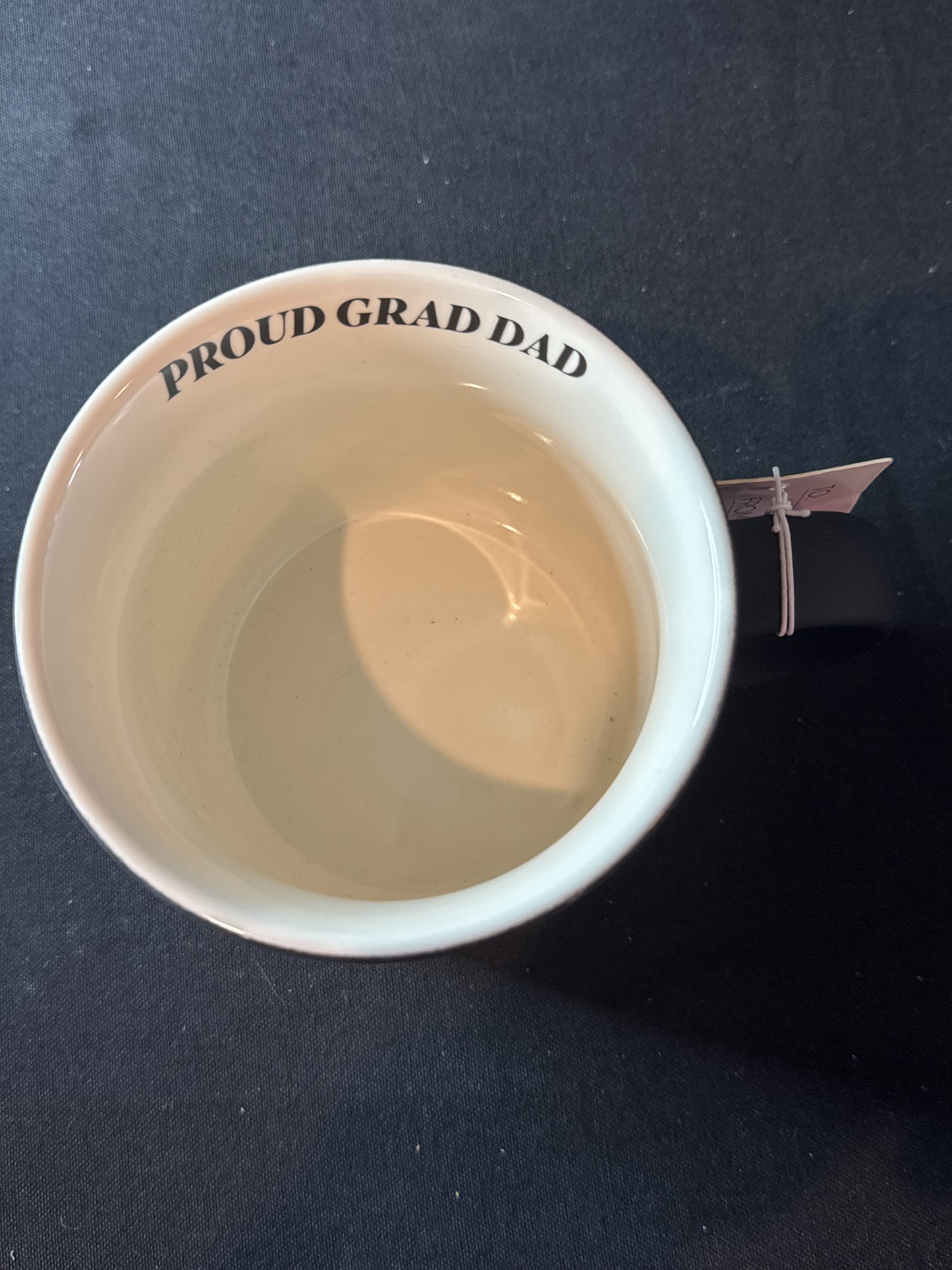 Large "Genius is Hereditary" Soft Feel Coffee Cup Mug 20oz Proud Grad Dad Black/White