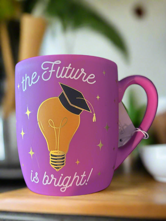 The Future Is Bright Luna & Sage Purple Soft Feel Coffee Cup Mug New With Tags