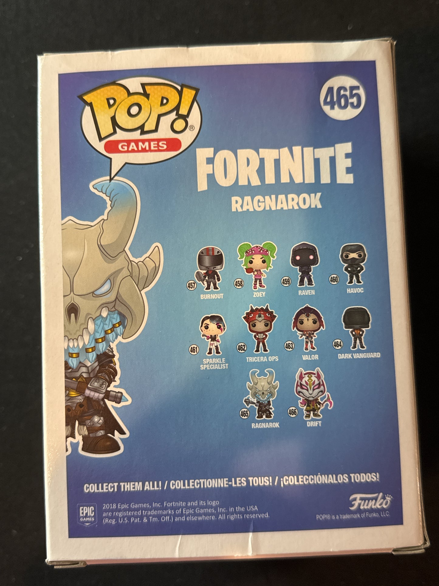Funko Pop! Fortnite #465 Ragnarok Vinyl Figure New in Box