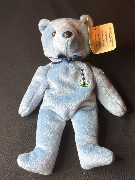 The Coastal Cubs LOOKI Lighthouse Bear Beanie Plush Cape Lookout LERC Blue 8" Tall