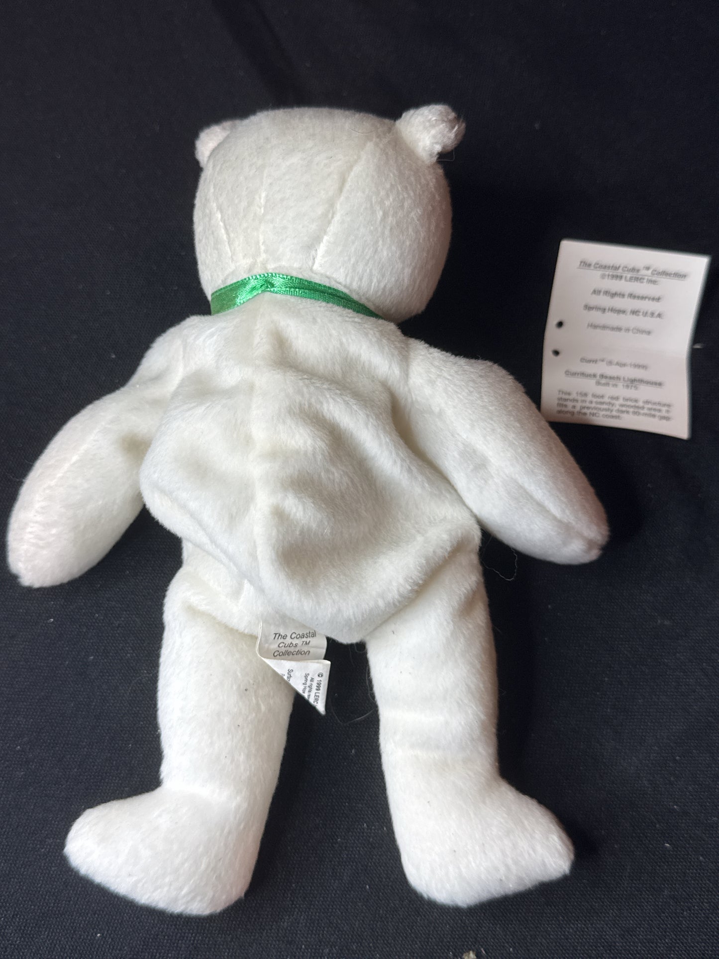 The Coastal Cubs CURRI Lighthouse Bear Beanie Plush Currituck Beach LERC White 8" Tall