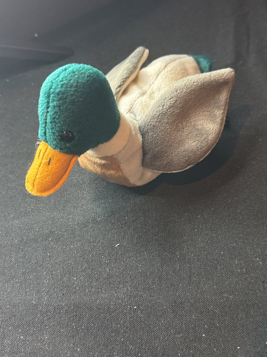 Ty Beanie Baby Jake the Mallard Drake Duck 1998 Tush Tag No Heart Tag