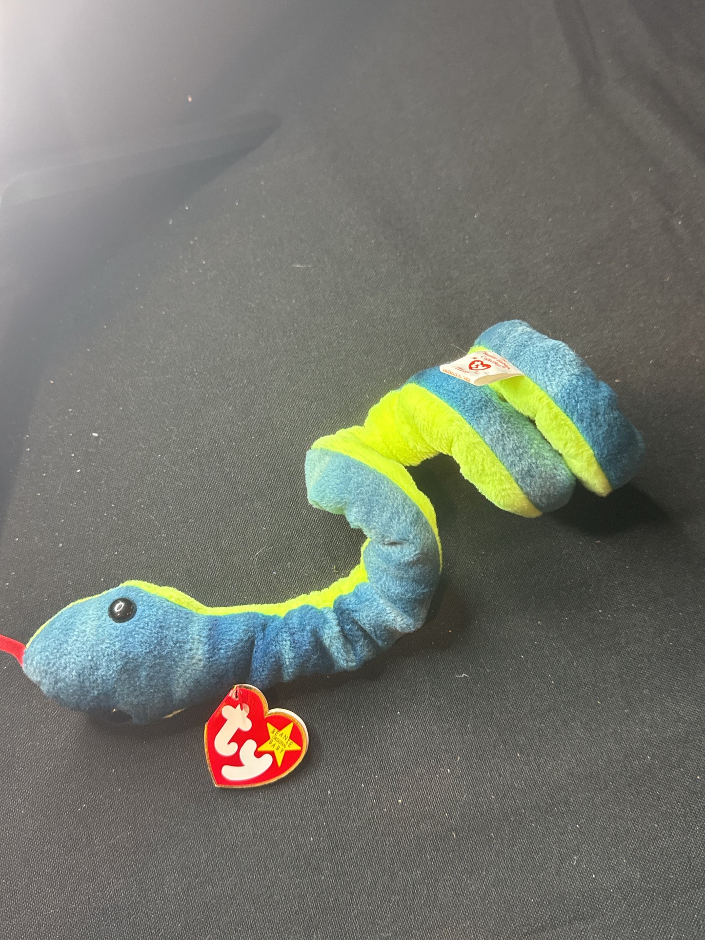 Ty Beanie baby HISSY the Snake No Stamp in Tush Tag