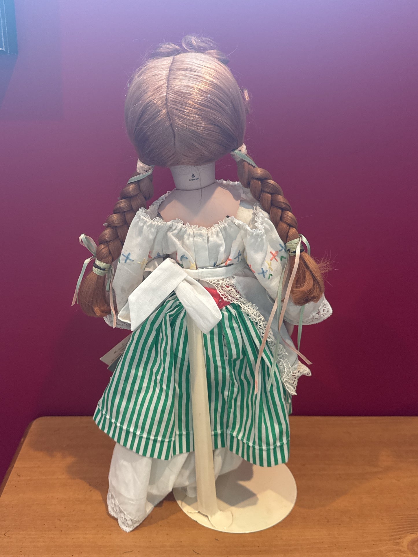 Danbury Mint 20" Porcelain Doll Molly By Peggy Dey Irish Redhead Girl Vintage