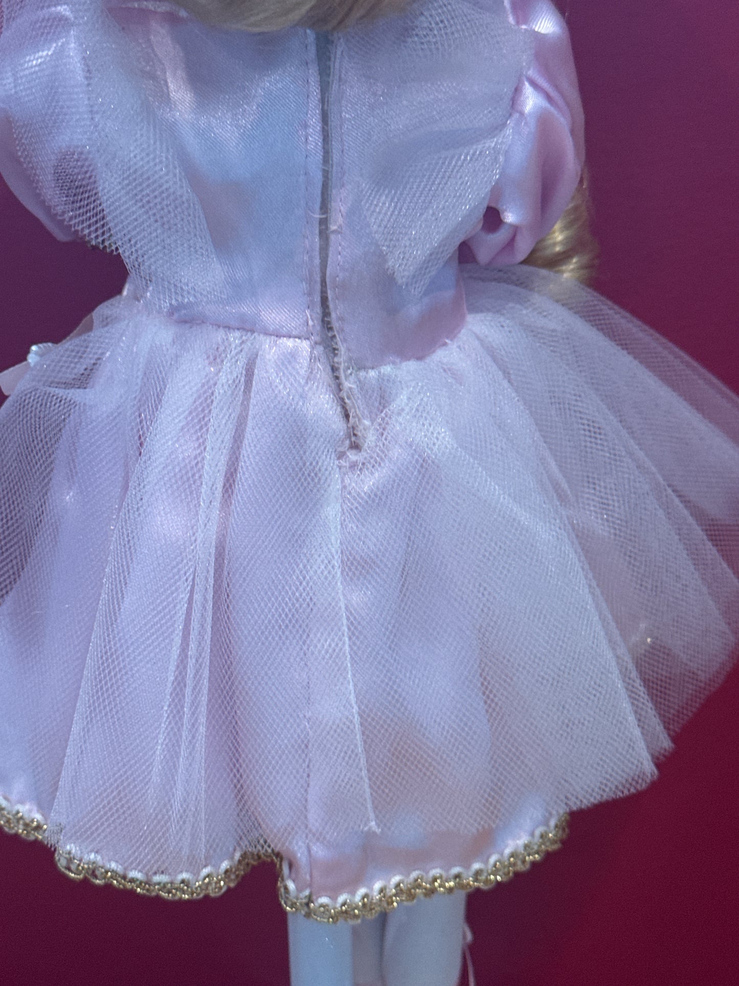 Porcelain Ballerina Collectible Doll 16" with Stand Blonde w/ Blue Eyes