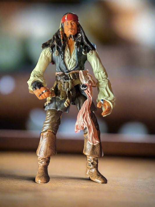 Disney Pirates of the Caribbean Jack Sparrow Used 4" Zizzle Action Figure