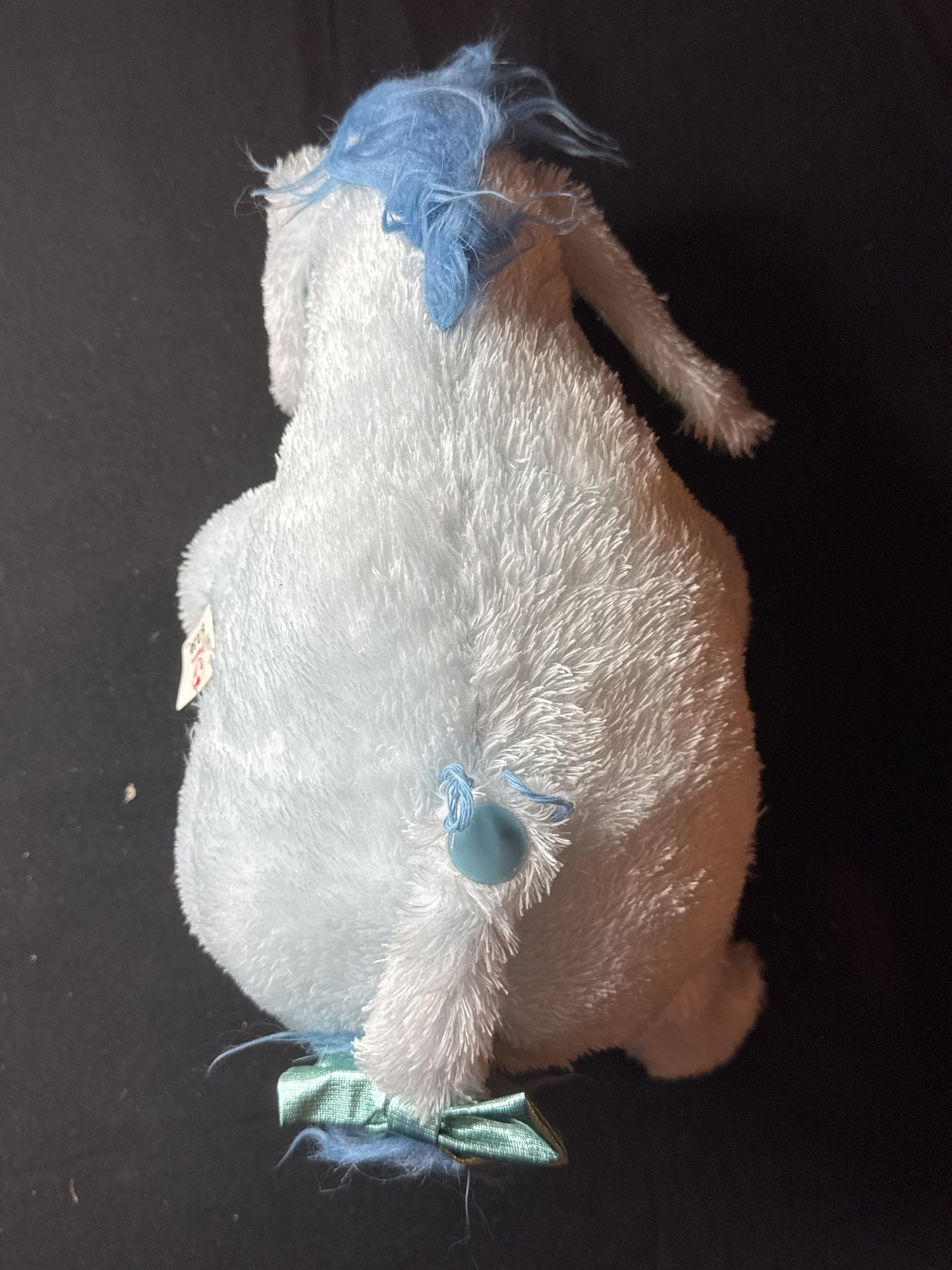 Disney Store Exclusive Eeyore Plush 12" Pastel Baby Blue Tail Removable Metallic Ears Sparkly