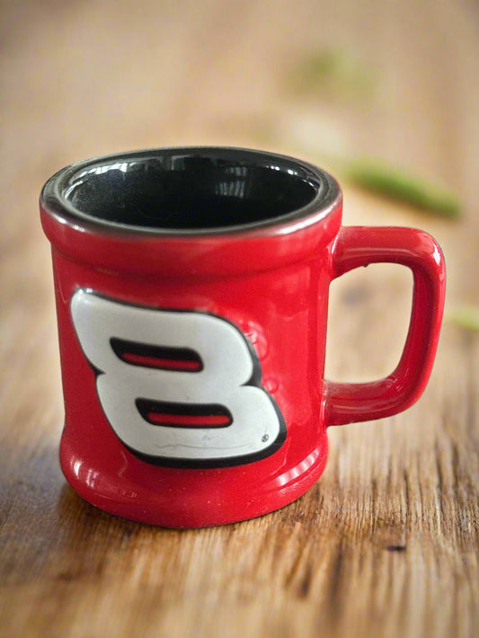 Dale Earnhardt Jr. #8 Goodwrench Shot Glass Mug Red Raised Number Signature