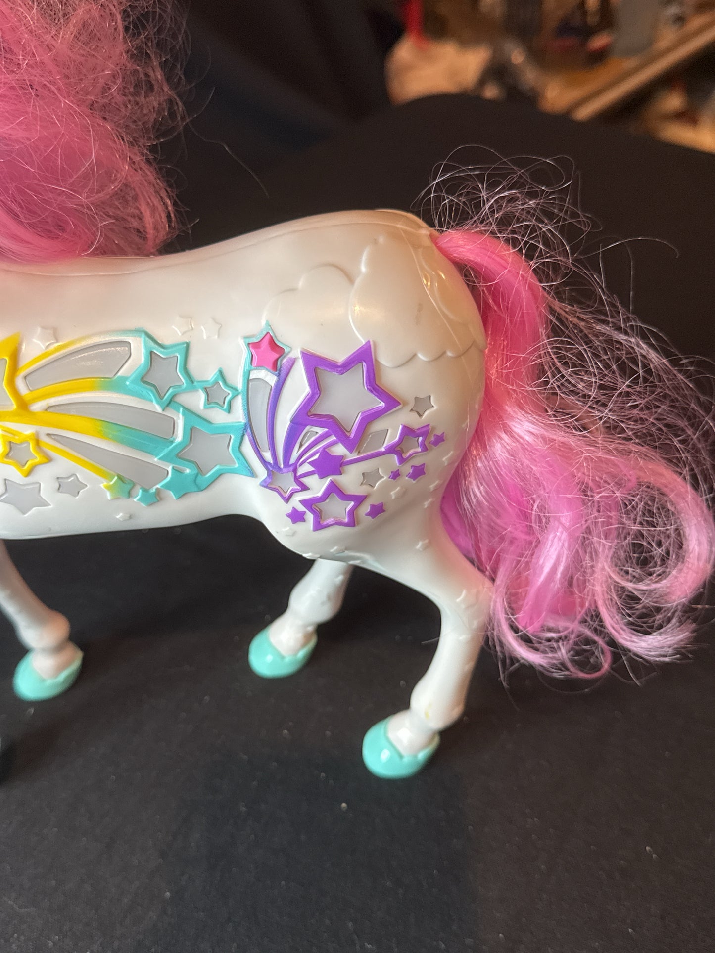 Barbie Dreamtopia Brush N' Sparkle Unicorn Toy With Sounds 12" Tall x 9" Long