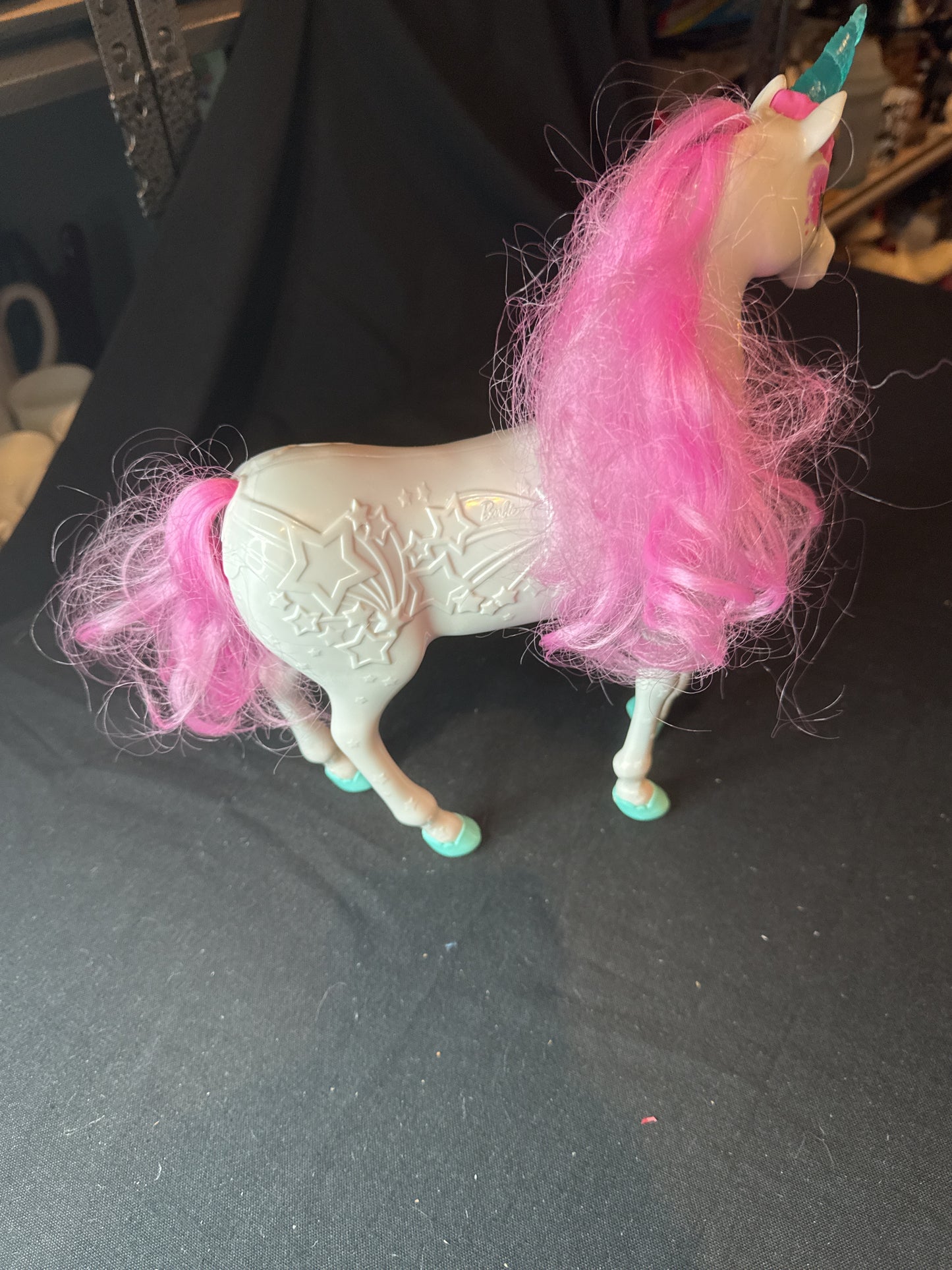 Barbie Dreamtopia Brush N' Sparkle Unicorn Toy With Sounds 12" Tall x 9" Long