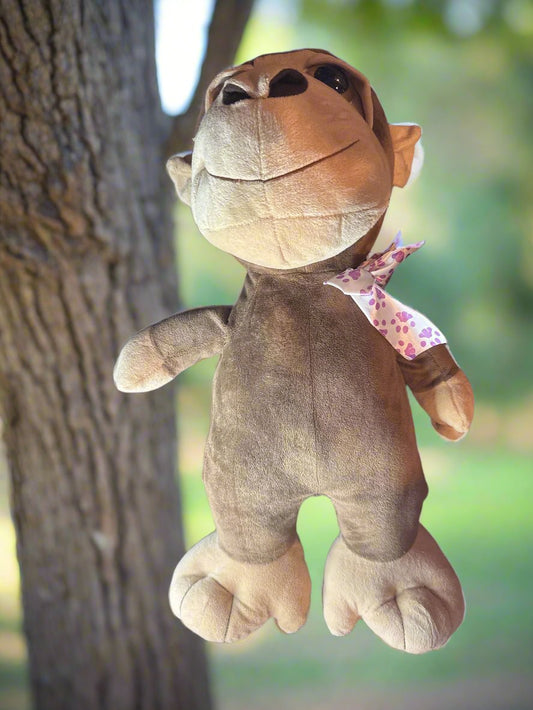 Soft Monkey Stuffed Animal Brown/Beige Large Eyes 21" Plush