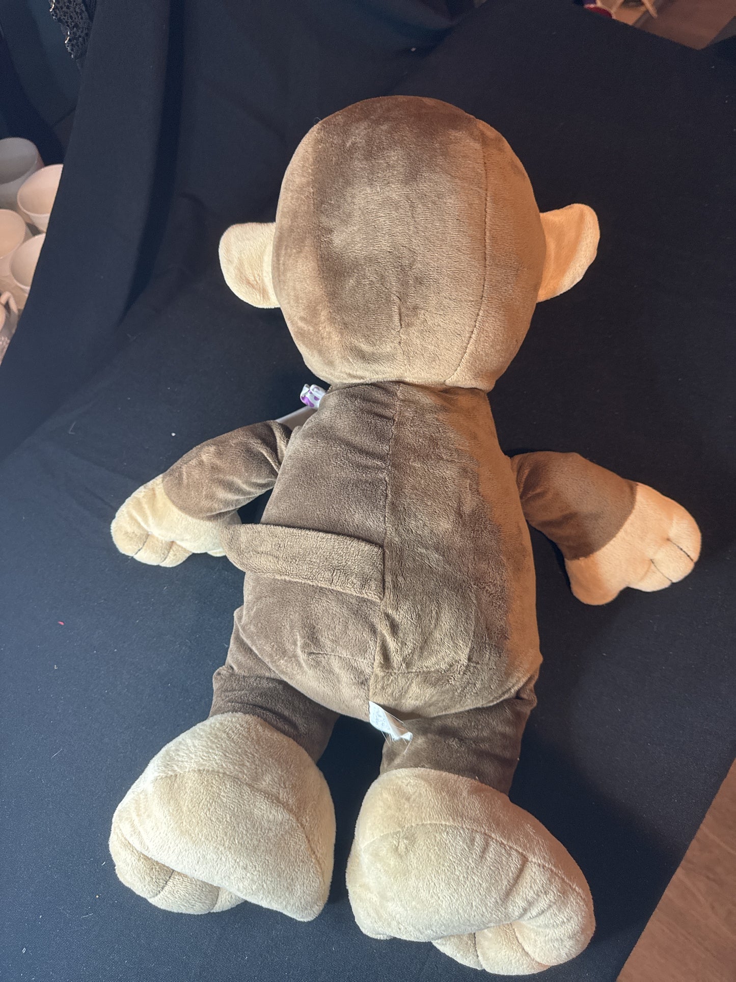 Soft Monkey Stuffed Animal Brown/Beige Large Eyes 21" Plush