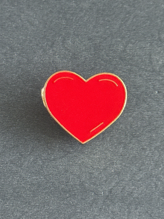Red Heart Enamel Pin