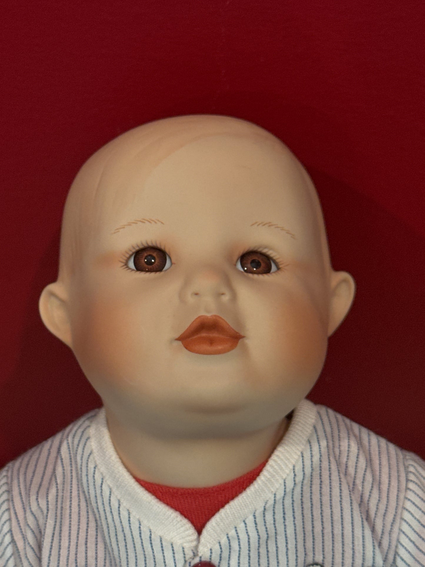Yolanda Bello Michael Baseball Player Vintage Porcelain Collectible Boy Doll No Hat 14" Tall