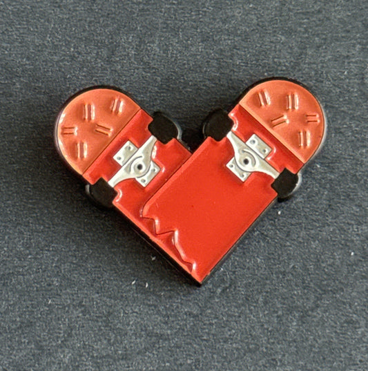 Skateboard Heart Enamel Pin Badge Skater Gift Find Your Freedom