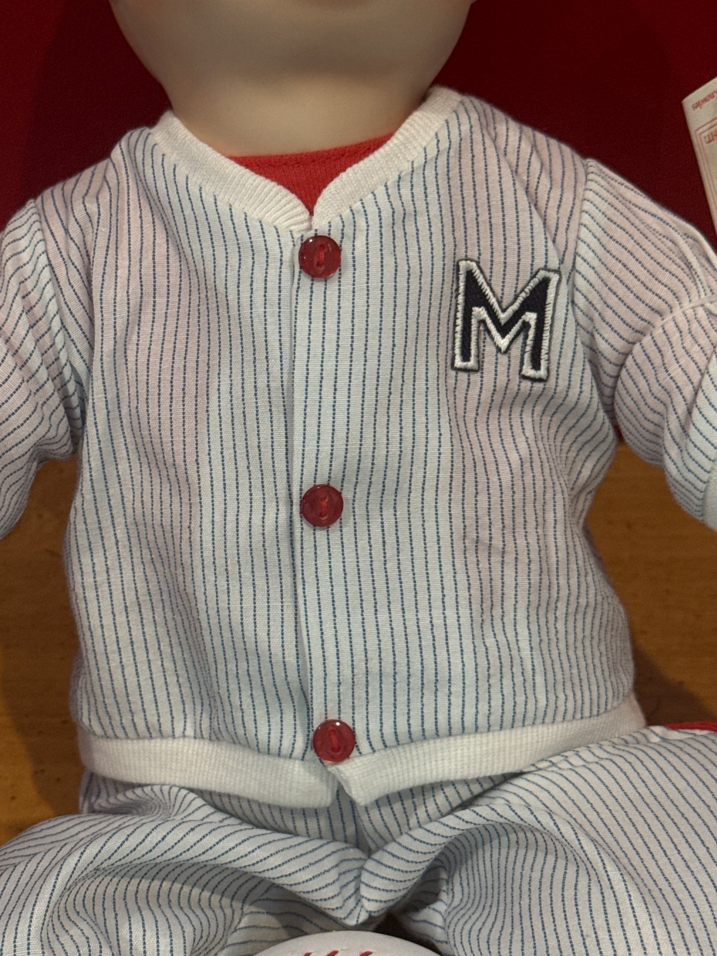 Yolanda Bello Michael Baseball Player Vintage Porcelain Collectible Boy Doll No Hat 14" Tall