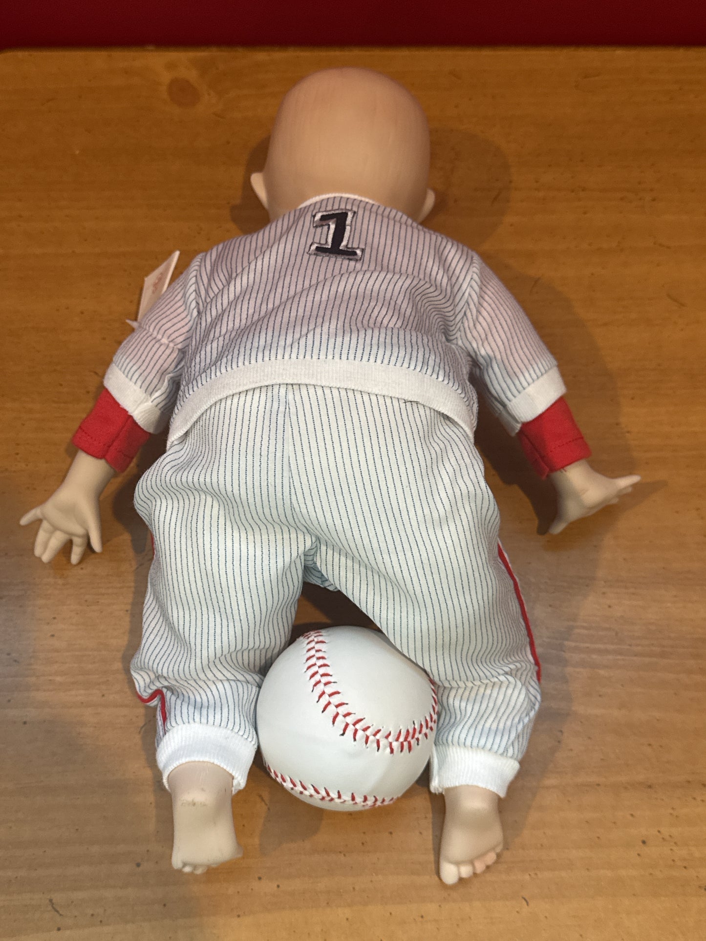 Yolanda Bello Michael Baseball Player Vintage Porcelain Collectible Boy Doll No Hat 14" Tall