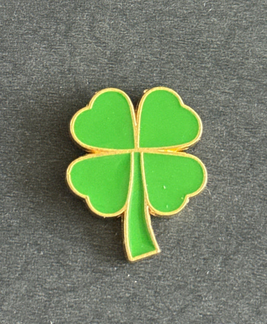 Four Leaf Clover Green Enamel Pin