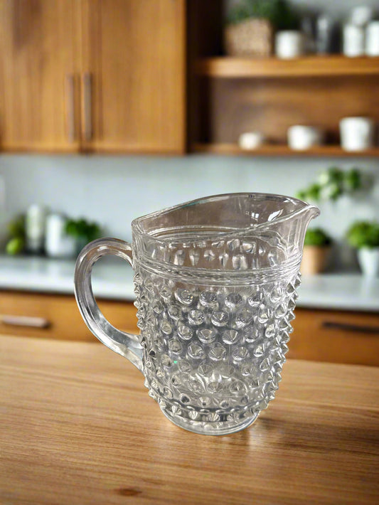 Hobnail Clear by Anchor Hocking 18oz Pitcher 5 1/4" Tall