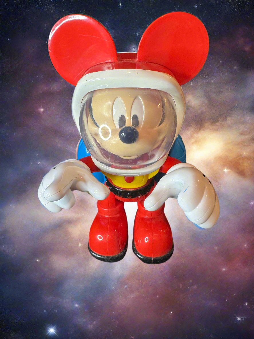 Mickey Mouse Jet Pack Astronaut Space toy 2010 Disney Mattel Works