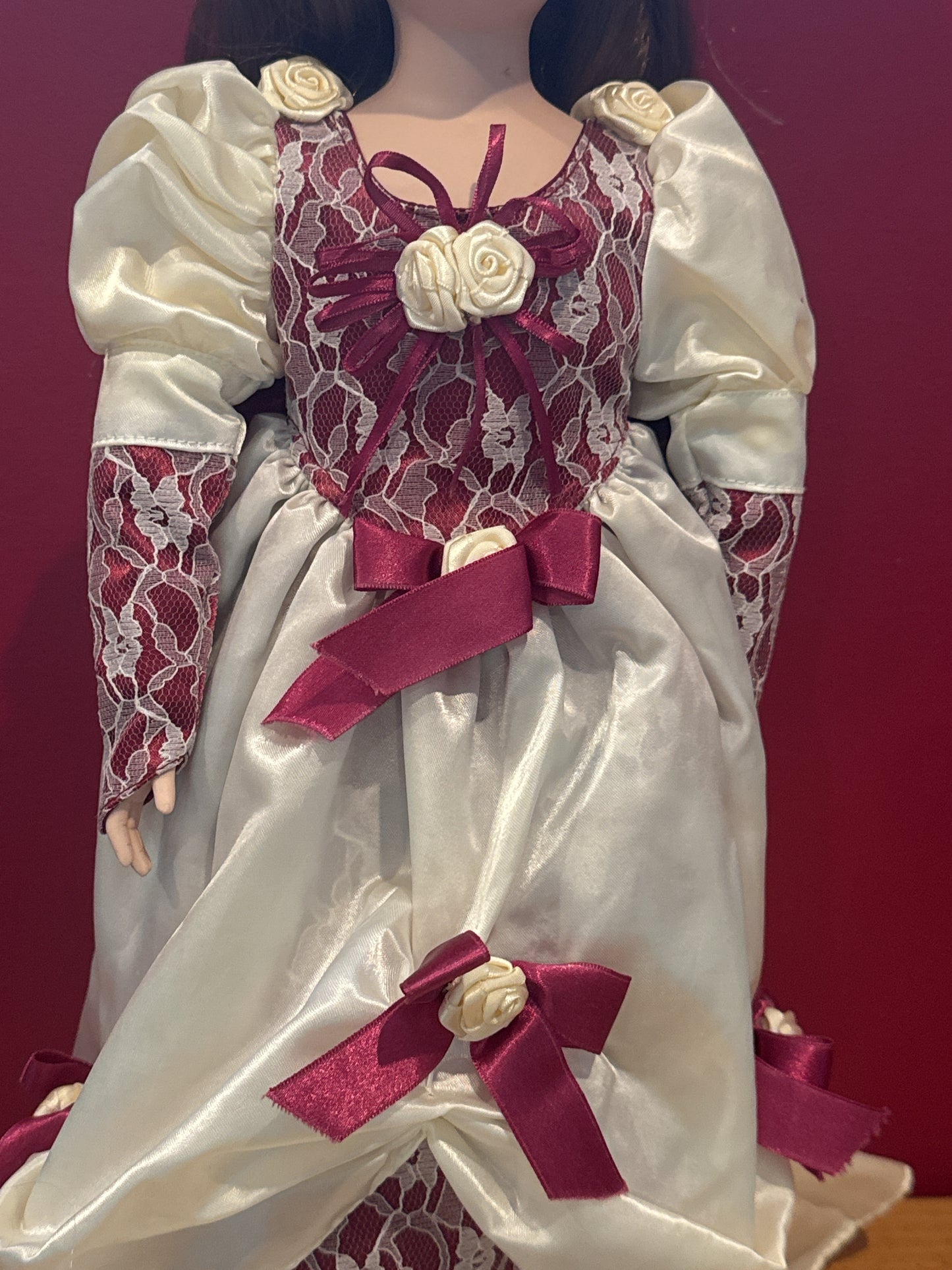 House of Lloyd Porcelain Collectible Doll 19.5" Tall Christmas Around The World 1991 w/ Stand