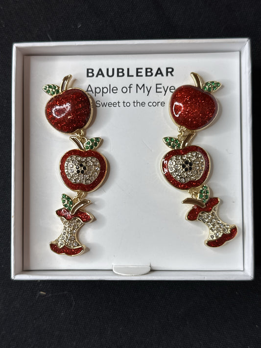 Baublebar Apple of My Eye Sweet to the Core Earrings Teacher New in Box