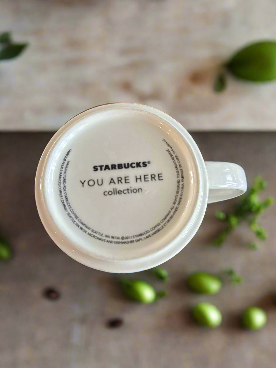 San Antonio Starbucks 2013 You Are Here Collection Coffee Cup Mug Red Interior 3.5" Tall