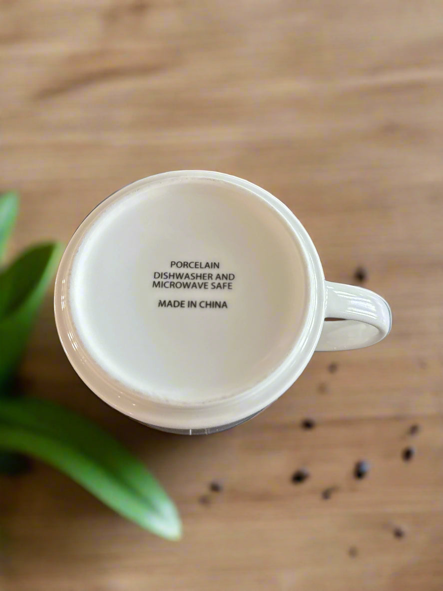 Porcelain Coffee Cup Mug You're The Best White and Gold 3.5" Tall