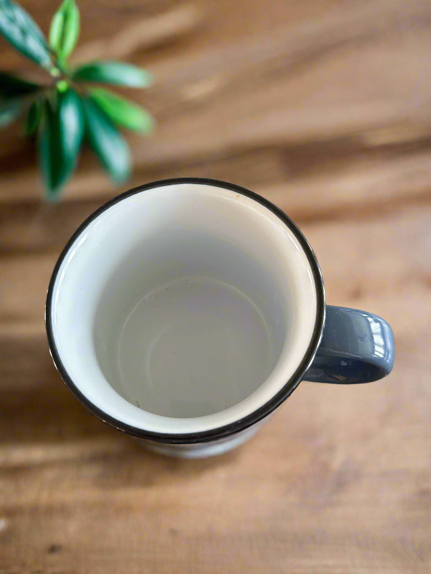 Threshold Blue Coffee Cup Mug This Calls For A Happy Dance 3.5" Tall