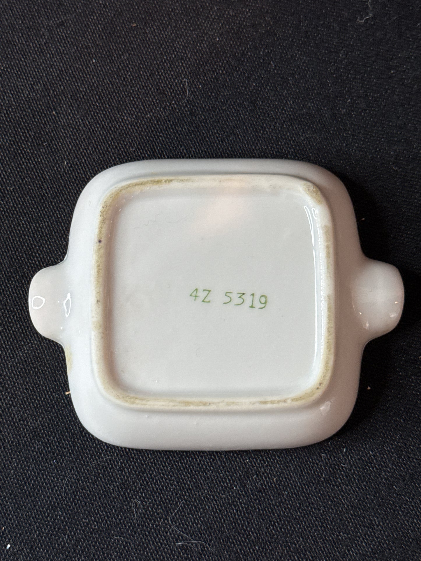 Pair of Vintage Napco Mini Ashtrays Set of 2 Made in Japan Ceramic Cars Numbered 3"