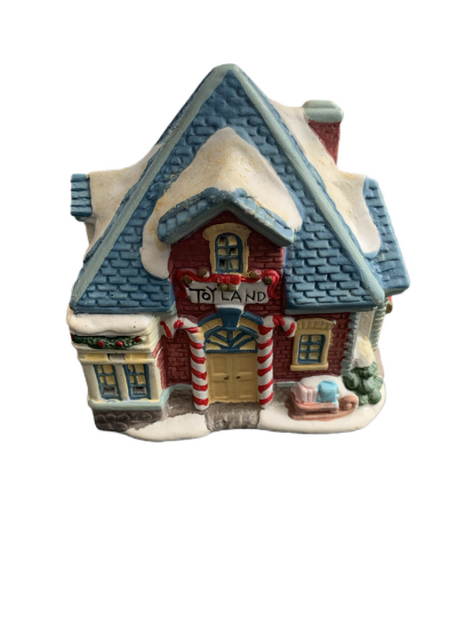 Cobblestone Corners 2001 Yellow Victorian House Christmas Village Figurine