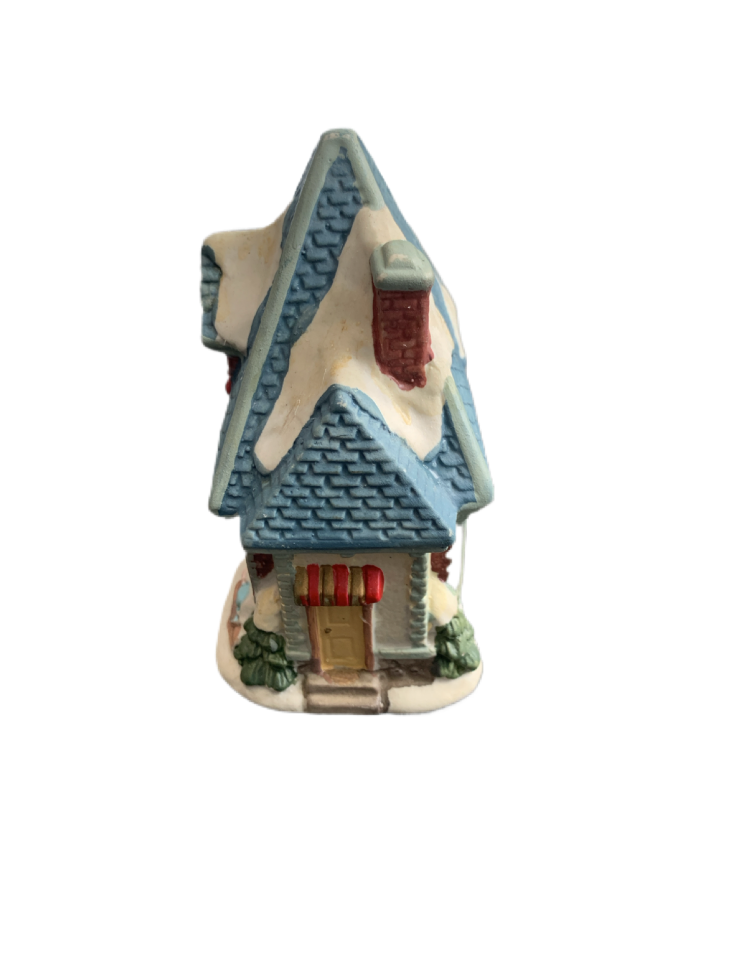 Cobblestone Corners 2001 Yellow Victorian House Christmas Village Figurine