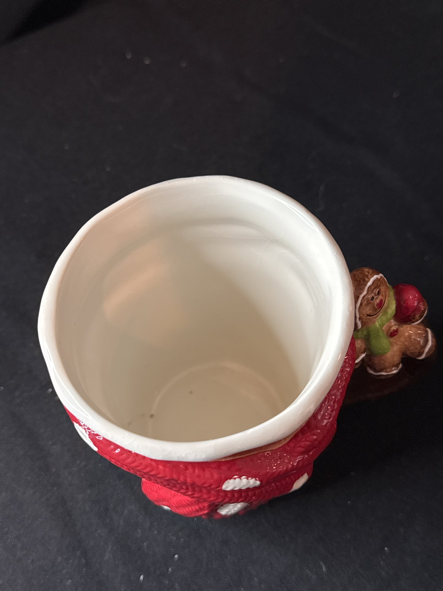 Cracker Barrel Christmas Dining Gingerbread Mug Handpainted 5" Tall x 3.5" Wide