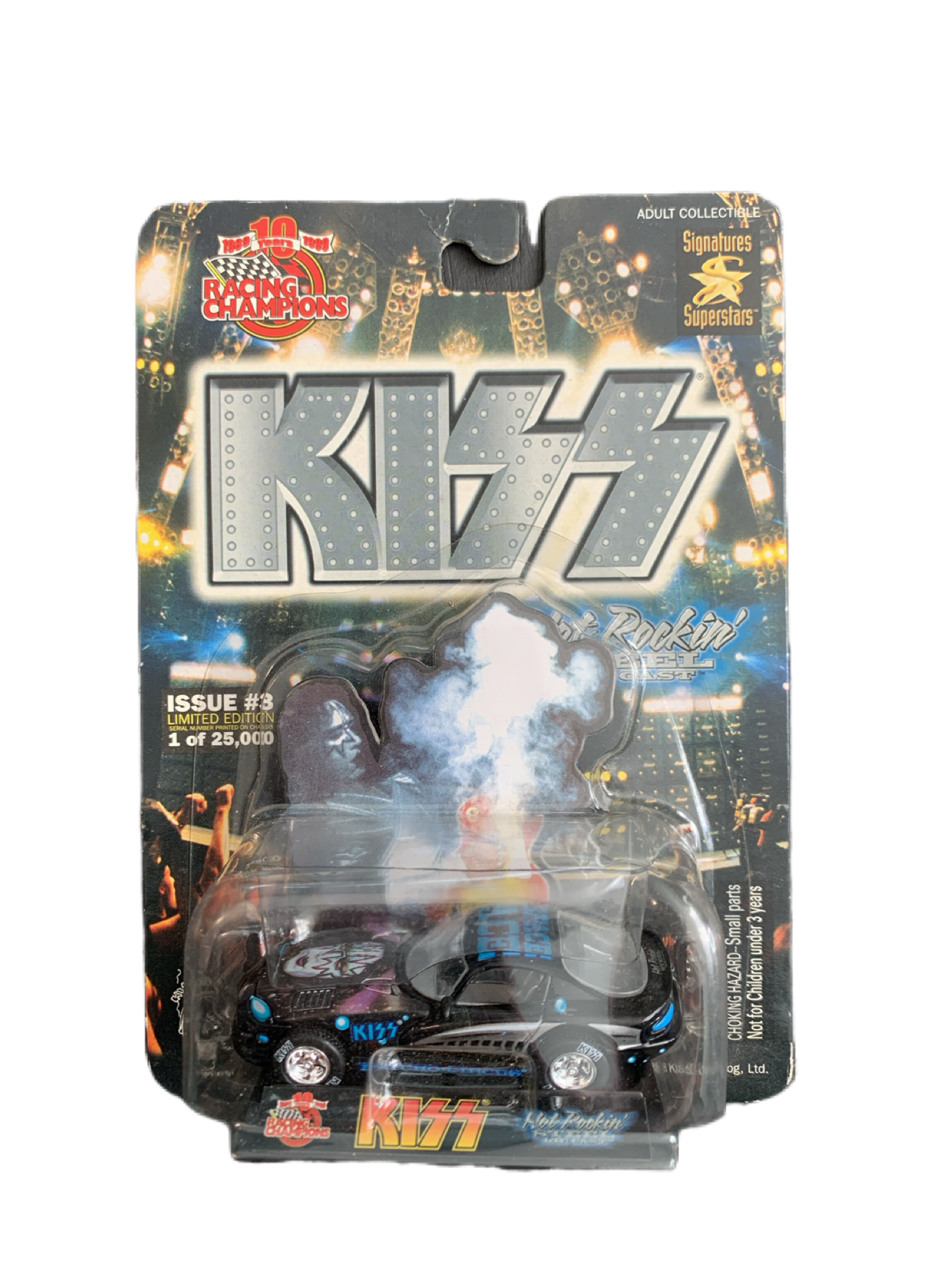 Kiss 1998 Racing Champions Hot Rockin' Steel Die Cast Ace Frehley Car Space Ace 1:64