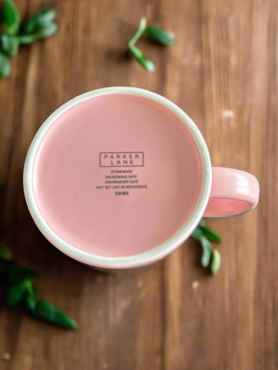 Parker Lane Coffee Cup Mug Pink It's An Add To Cart Kind of Day 16oz 4 1/8" Tall