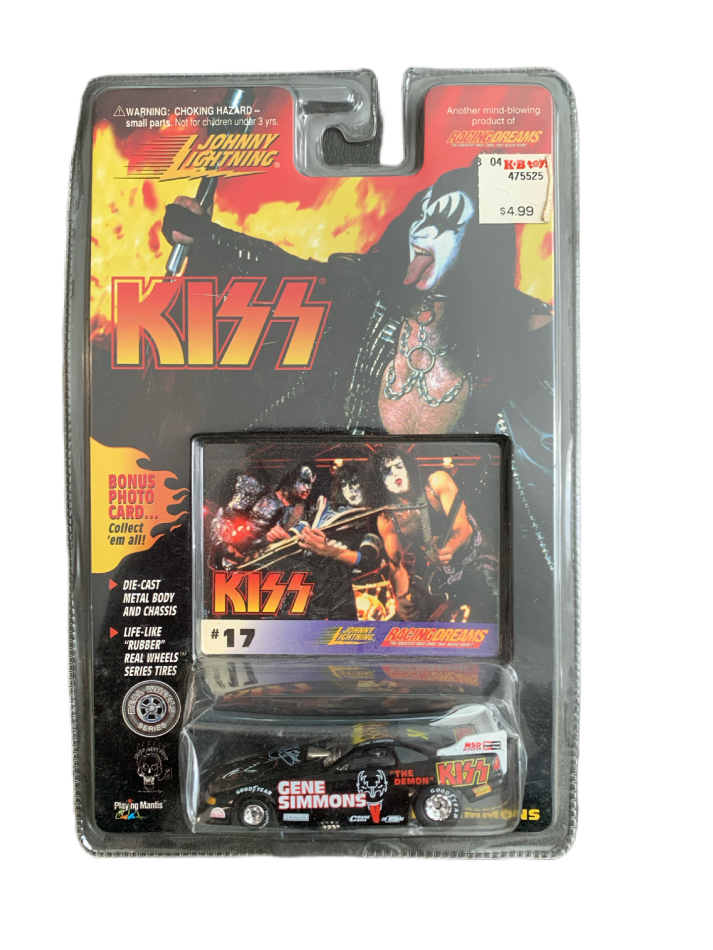 Kiss Playing Mantis Johnny Lightning Racing Dreams Gene Simmons 1997 #17 Die Cast 1:64