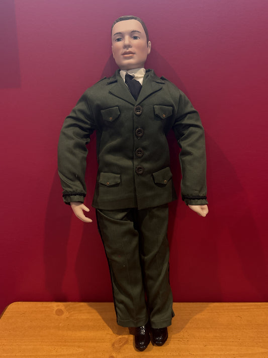 Army Soldier Designer Porcelain Doll Sandra Bilotto 20" Tall #797 Green Uniform No Hat
