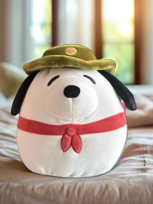 Squishmallow 8" Peanuts Snoopy Plush in Beagle Scouts Outfit New With Tags