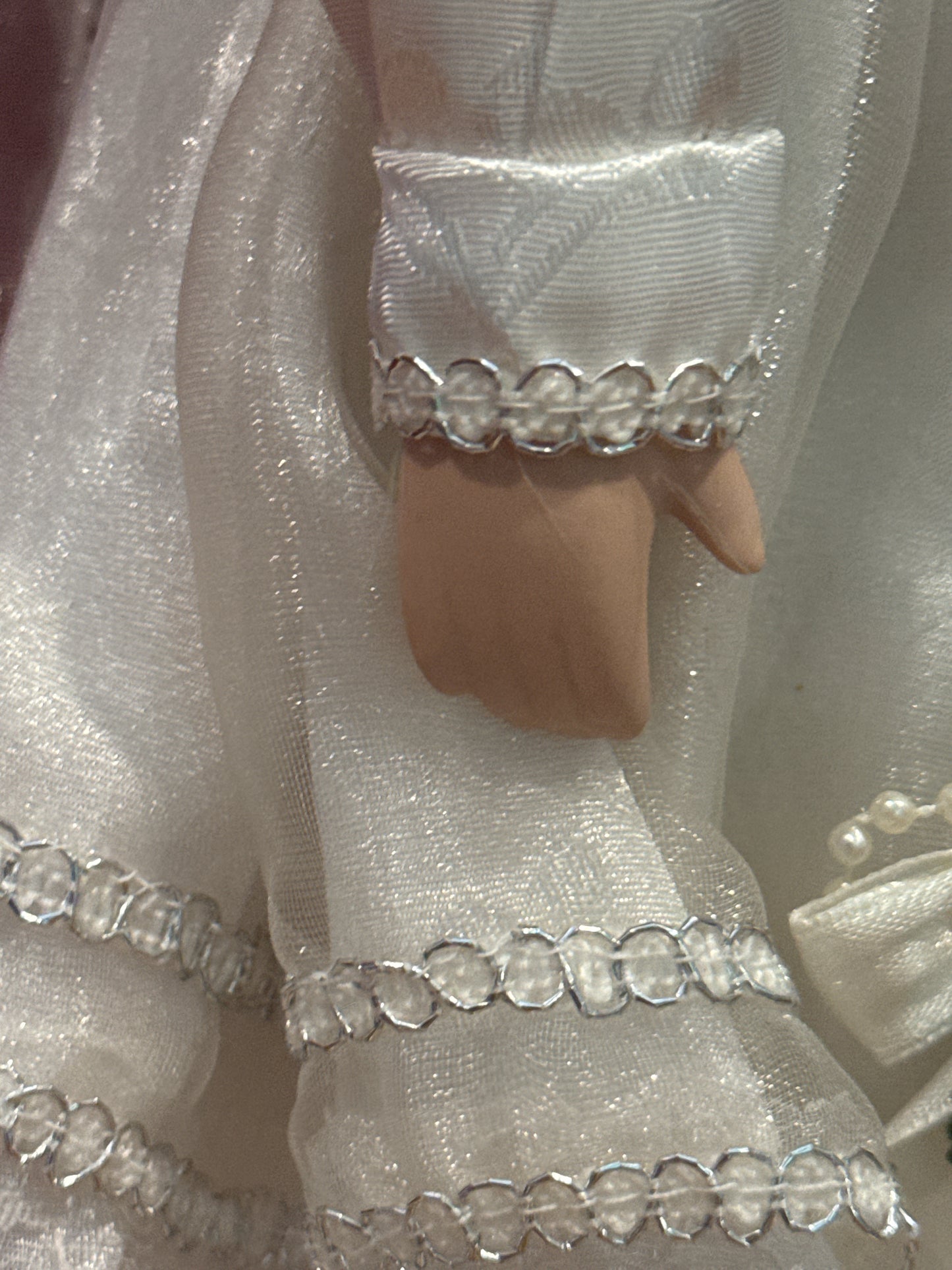 Ashley Belle Porcelain Collectible Bride Doll 16" Tall Closed Eyes Ready For Kiss Hand Sewn