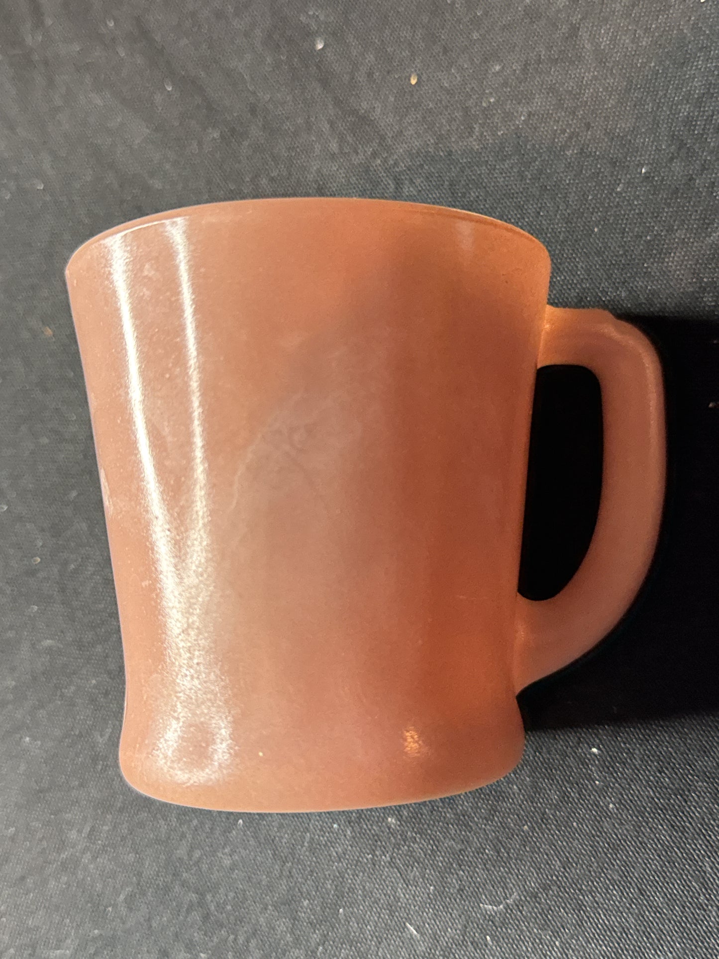 Fire King Pink Handle D Mug 3 3/8" Tall