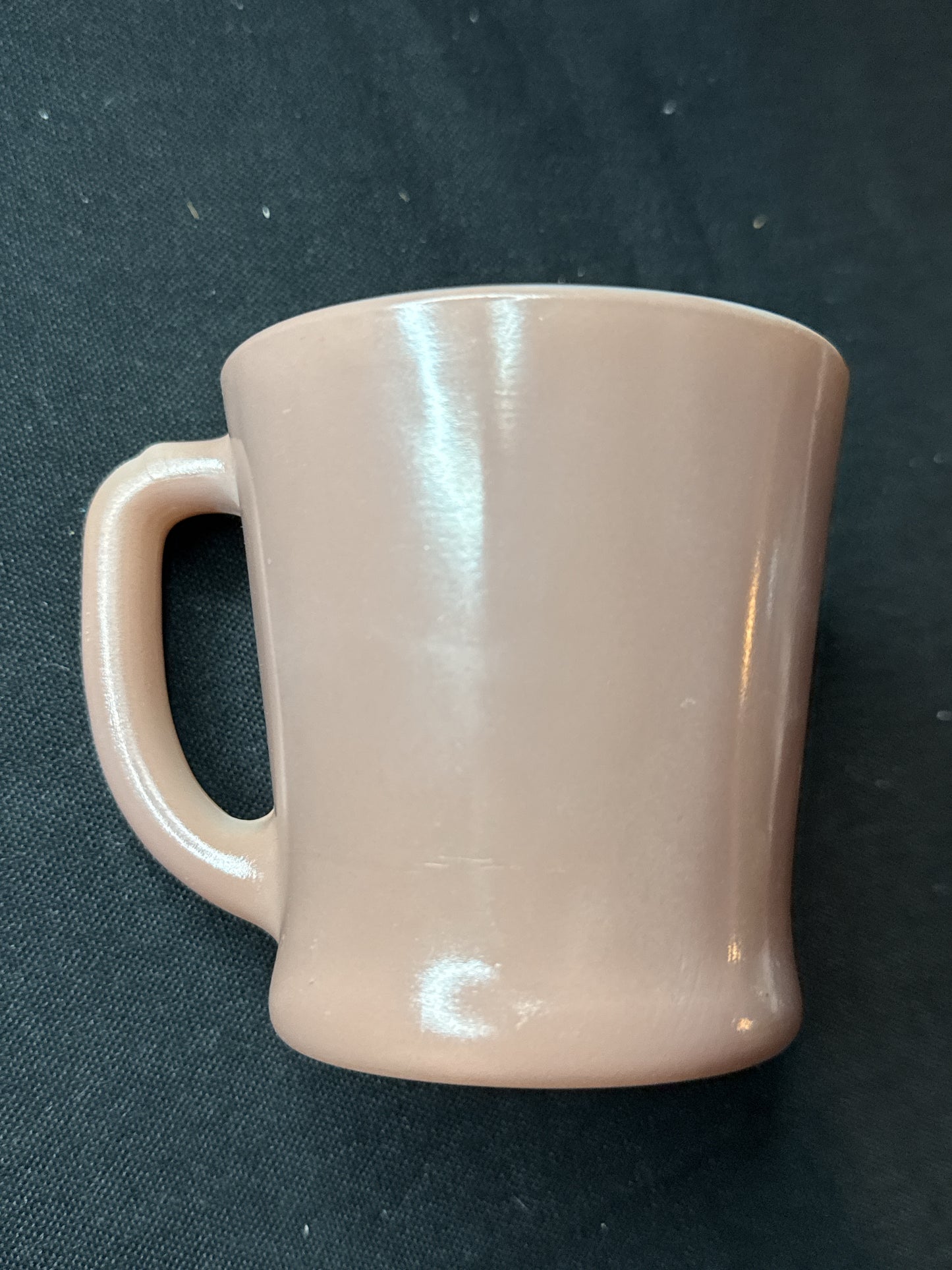 Fire King Pink Handle D Mug 3 3/8" Tall